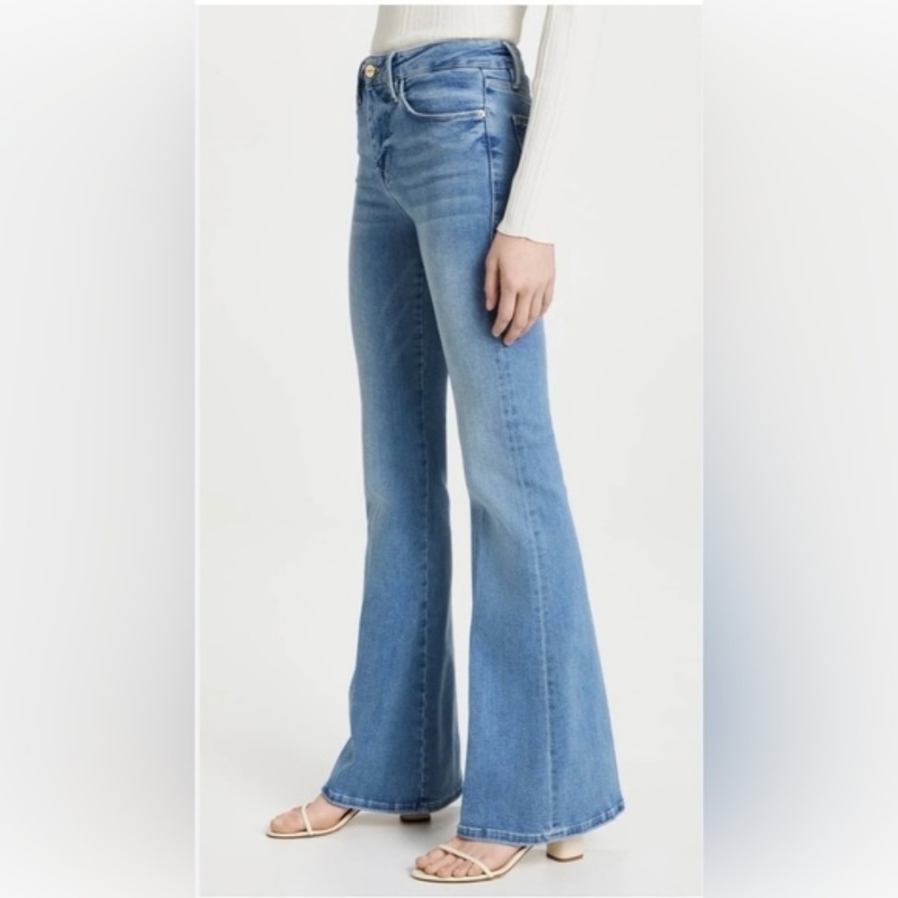 FRAME Blue Le One Flare Jeans